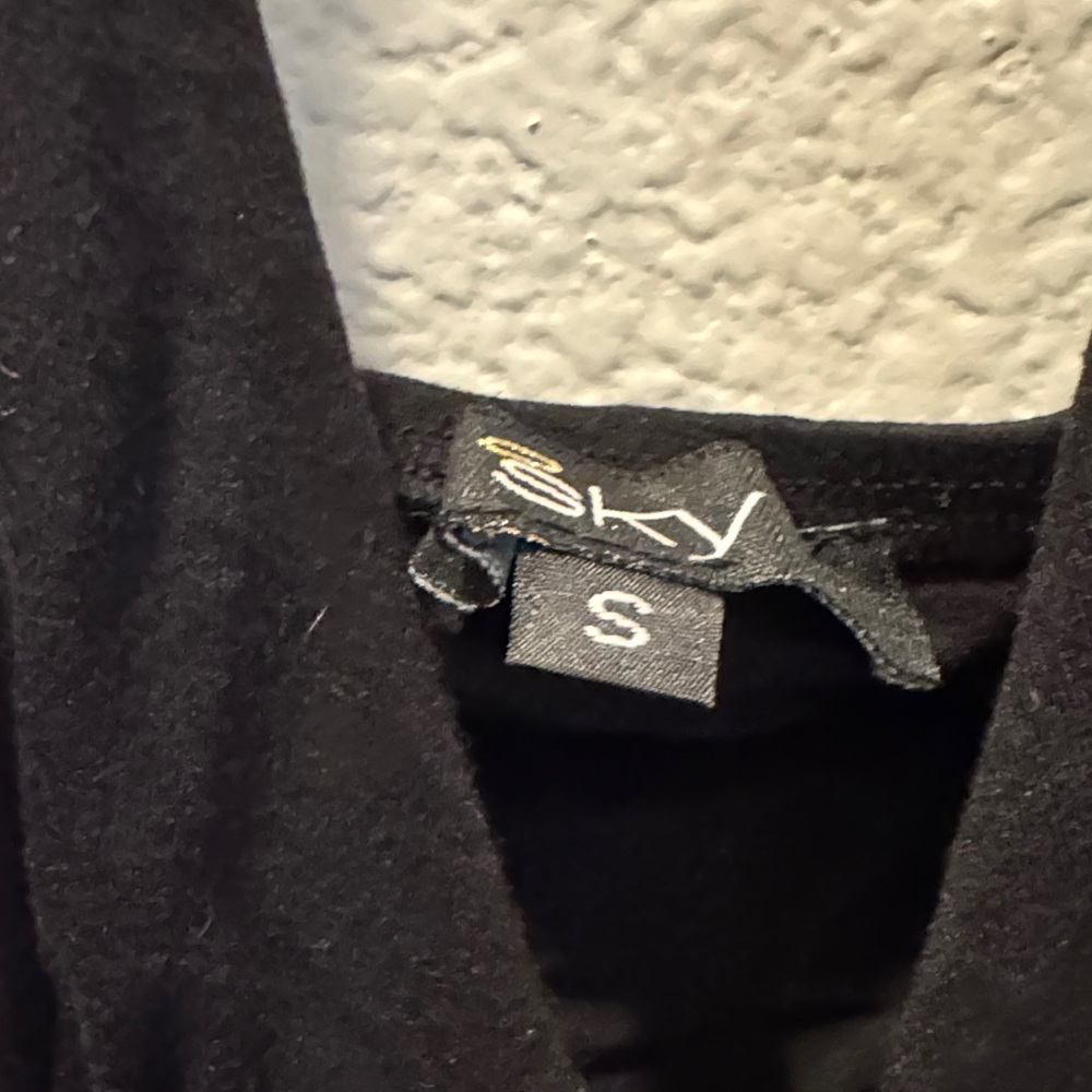 Sky Black Halter Top with Silver Butterfly Accents - Picture 4 of 5